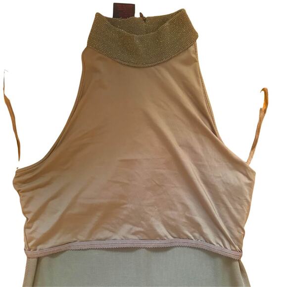 Ralph Lauren Metallic Halter Dress 
Size L fits M - Picture 6 of 8